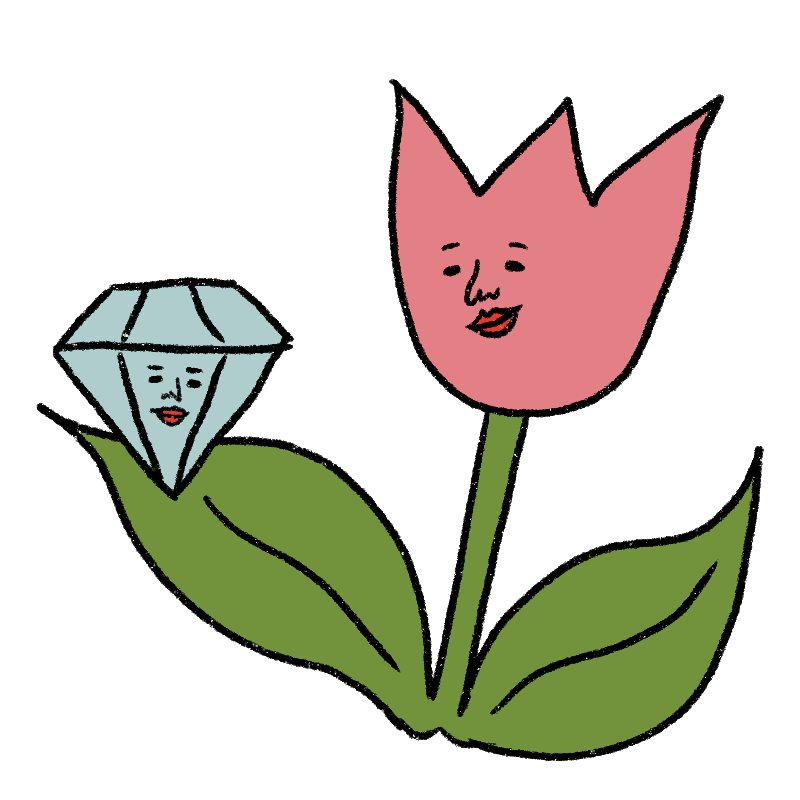 花とダイヤモンドには異なる魅力