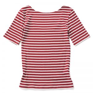 【D】ボーダーTシャツ シンプル服が増える真夏に、カラーボーダーが映える。￥5,500（アパートバイローリーズ／アダストリア）