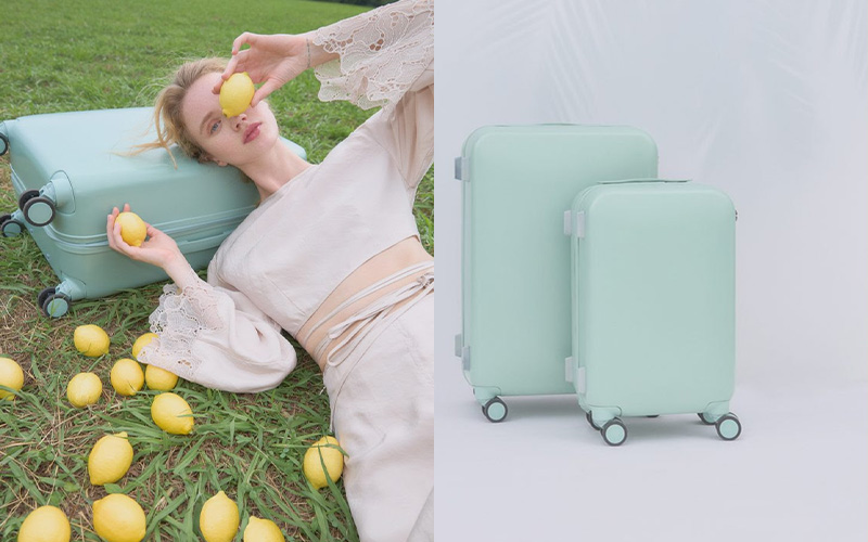 【Aww】ミントグリーンが可愛い！「日本の山と折り紙」をイメージした新作スーツケースに注目