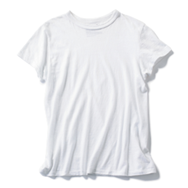 白Tシャツ トップスの首元や裾